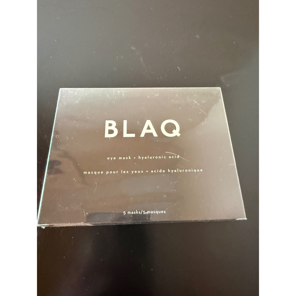 BLAQ Eye Mask Hyaluronic Acid Activated Charcoal De-Puff Detox 5 Masks NIB